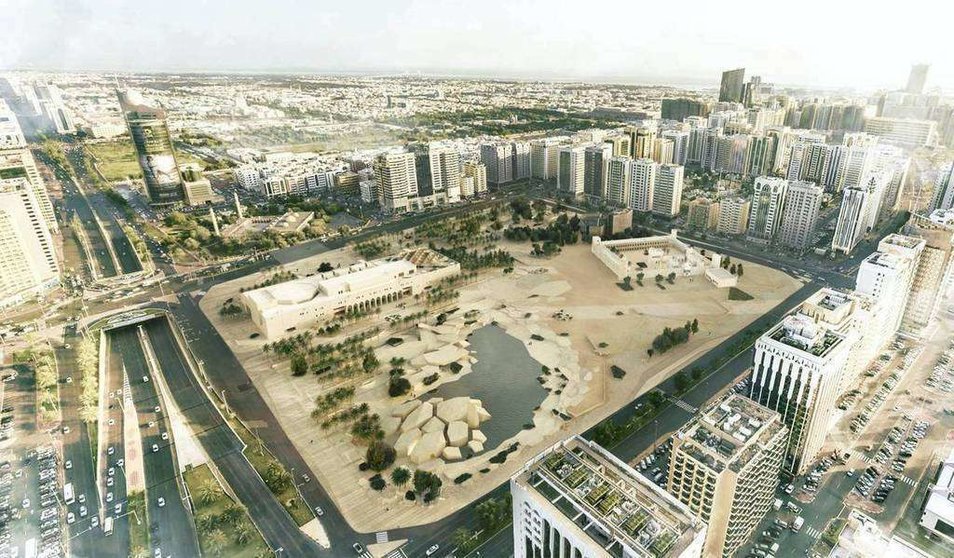 Recreación de la remodelación del área de Al Hosn. (Departamento de Cultura y Turismo de Abu Dhabi)