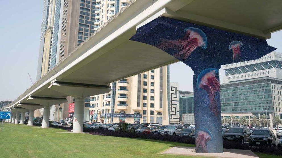 La Oficina de Medios de Dubai ha publicado esta impresión de cómo será el mural del metro