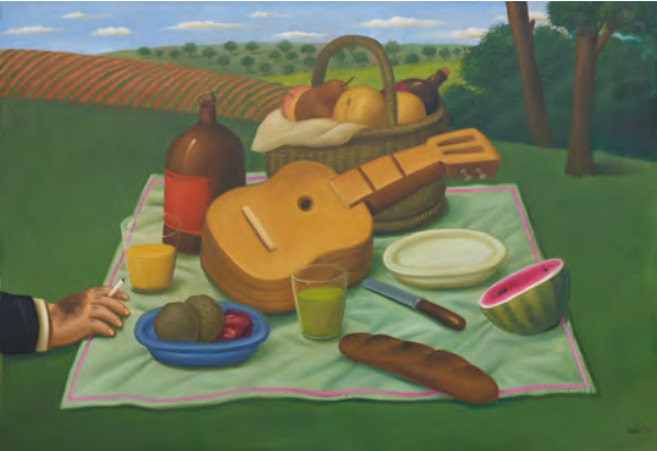 'Picnic' es una de las obras de Fernando Botero que se expondrán en Dubai. (Cortesía de Custot Gallery Dubai y el artista)