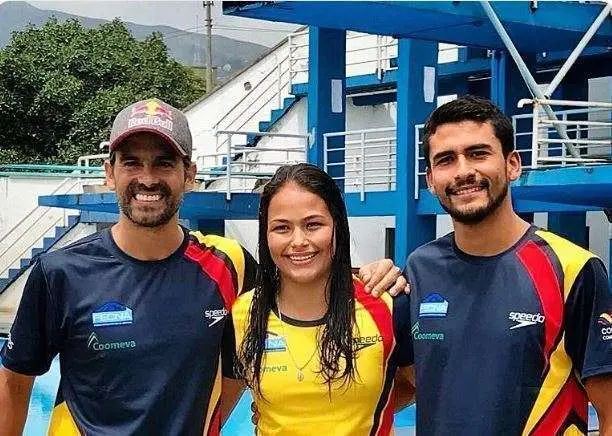 El equipo colombiano que participa en el Mundial de Clavados.