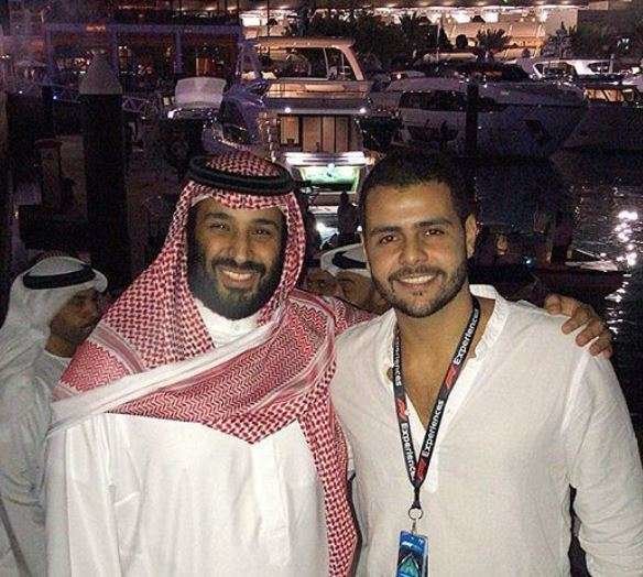 El príncipe heredero de Arabia Saudita en Yas Marina Circuit de Abu Dhabi.