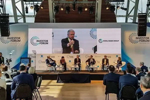 E ministro de Chile durante su intervención en el Foro de Inversiones del G20.