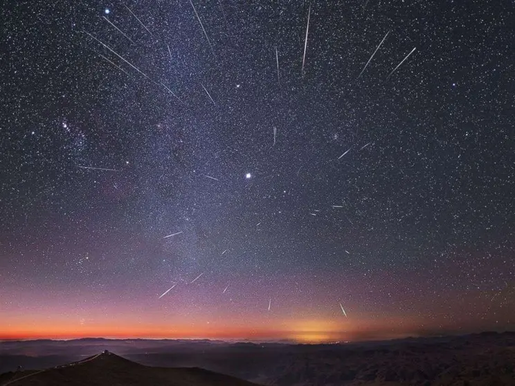 La lluvia de estrellas anual tiene lugar el 14 de diciembre.