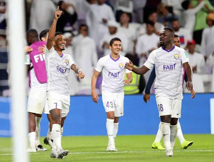 En la imagen de AFP, el Al Ain celebra uno de los goles en el Mundial de Clubes.