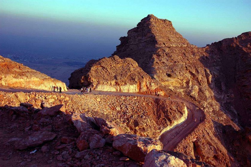 La montaña de Jebel Hafeet en Al Ain.