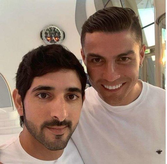 Ronaldo y el jeque Hamdan.