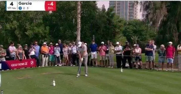 El golfista Sergio García durante el torneo de Dubai 2019.