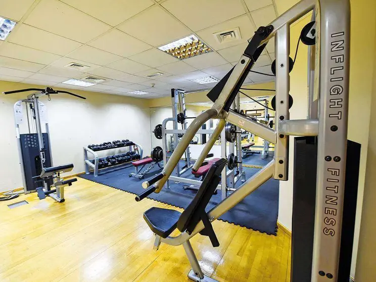 Un gimnasio del MKM Wafi Staff Accommodation. (Ahmed Ramzan/Gulf News)