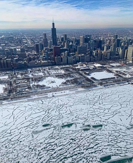 Una imagen de Chicago congelado. (Cedida)