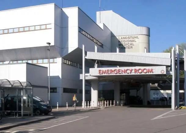 El hospital militar Landstuhl en Alemania.