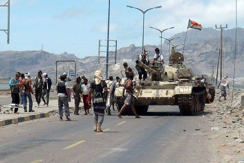 Rebeldes hutíes en el sur de Yemen. (Fuente externa)