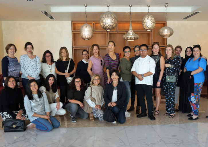 El grupo Españolas en Abu Dhabi celebra su desayuno de febrero. (Marta del Olmo)