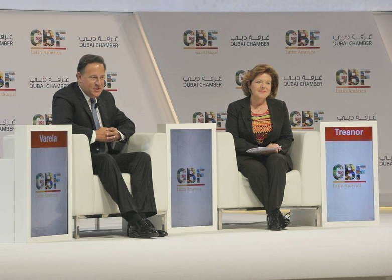 Presidente de Panamá en el Global Business Forum de 2018 en Dubai. 