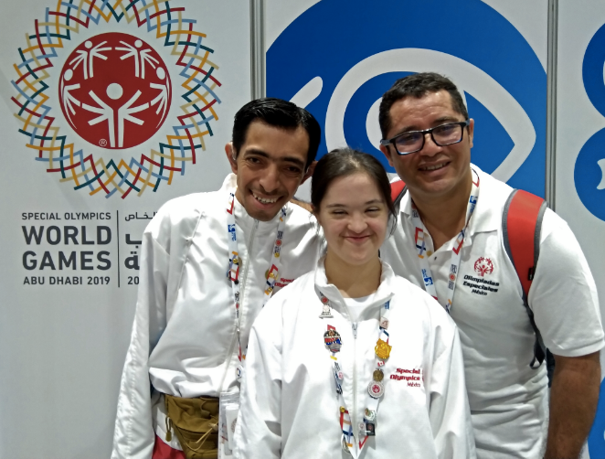 Gimnastas mexicanos participan en las Olimpiadas Especiales de Abu Dhabi 2019. (ELCORREO)