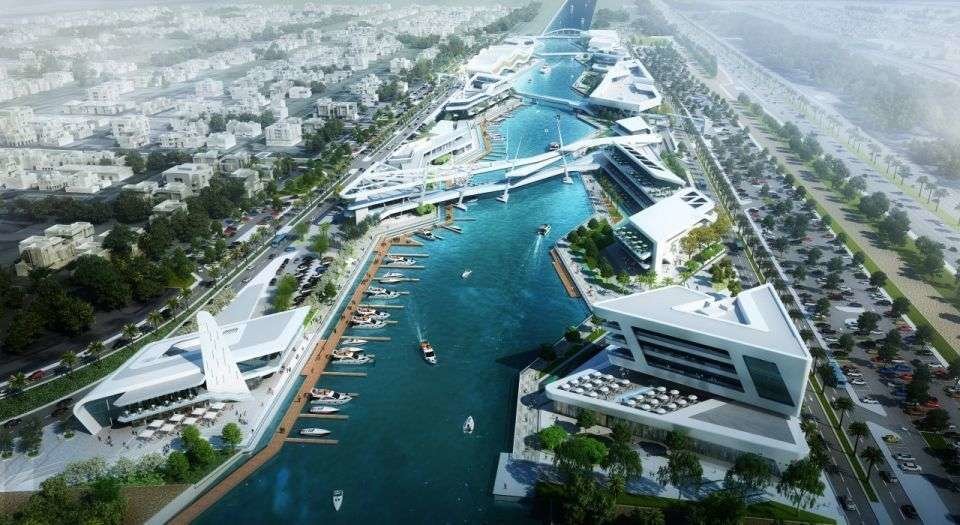 Una maqueta del proyecto Al Qana en Abu Dhabi.