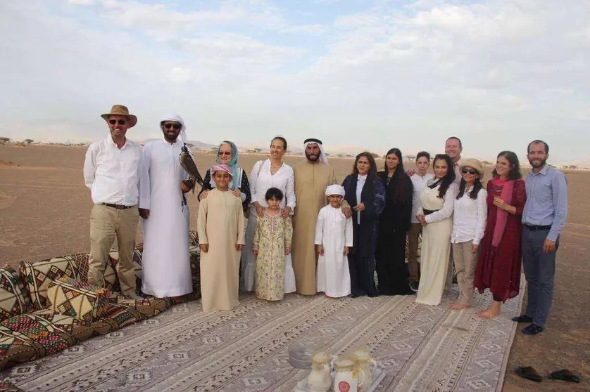 Grupo mexicano en la localidad de Saadi, Ras Al Khaimah. (Cedida)