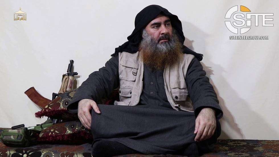 Abubaker al Bagdadi, en el vídeo difundido este lunes