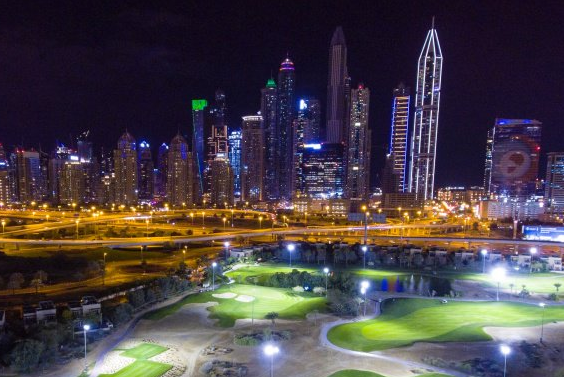 Un campo de golf de Dubai.