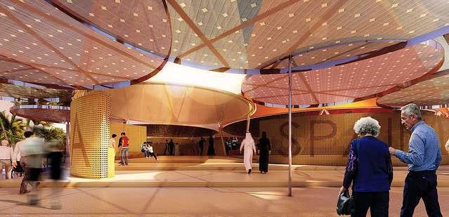 Simulación interior del pabellón de España en la Expo 2020 de Dubai. (AC/E)