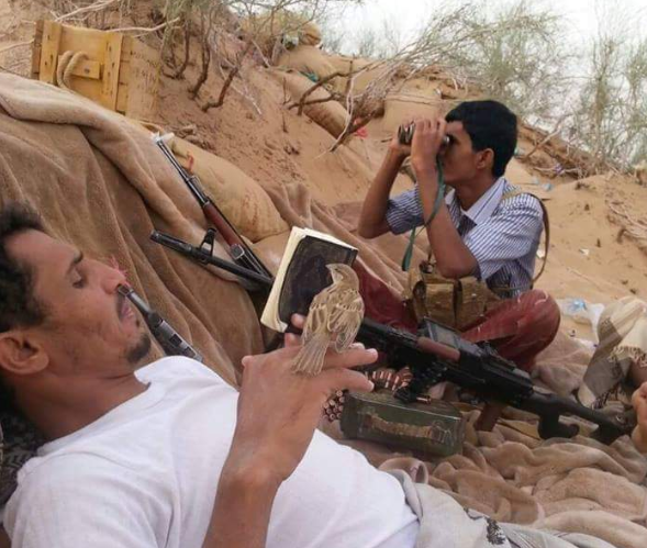 Combatientes en Yemen.