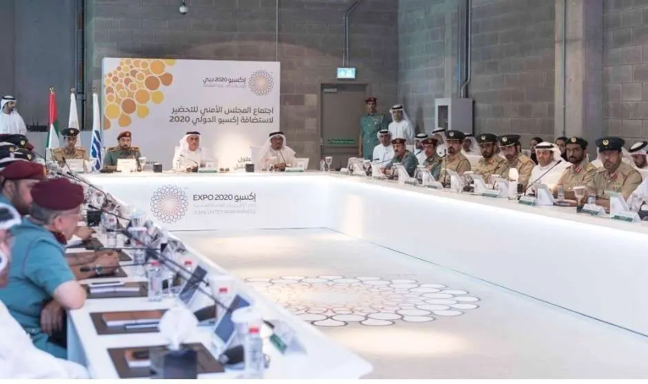 Un momento de la reunión sobre el plan de seguridad en la Expo 2020 de Dubai.