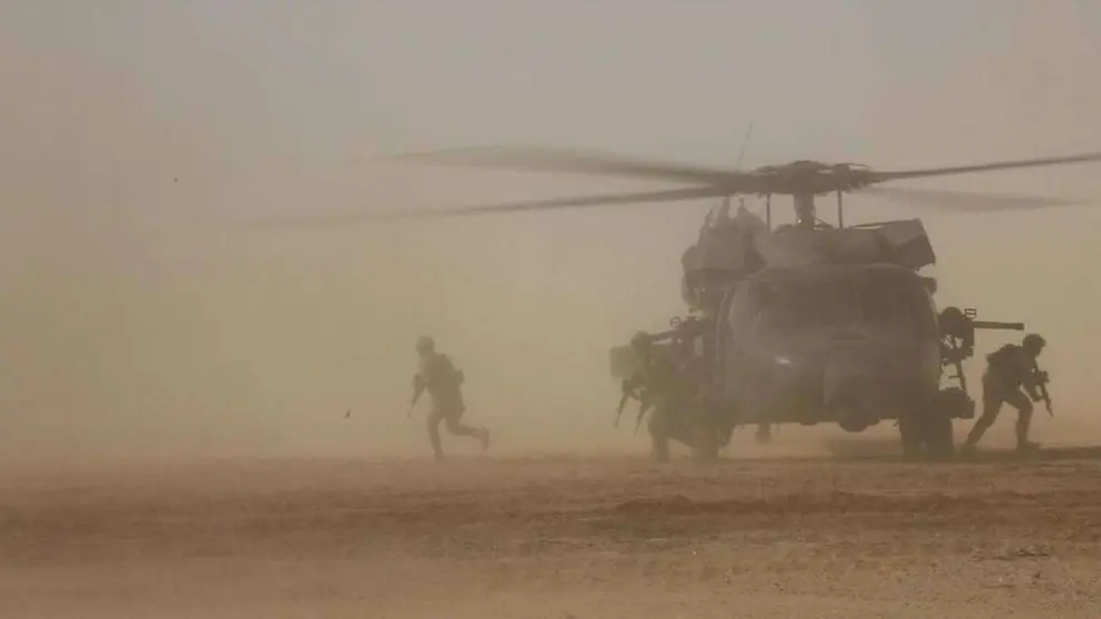 Un momento de la operación militar celebrada en Abu Dhabi. (WAM)