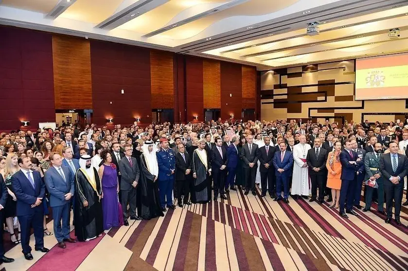 Asistentes al Día Nacional de España en Abu Dhabi 2018. (ELCORREO)