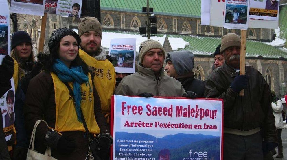 En la imagen de AFP, una manifestación solicitando la liberación del iraní.