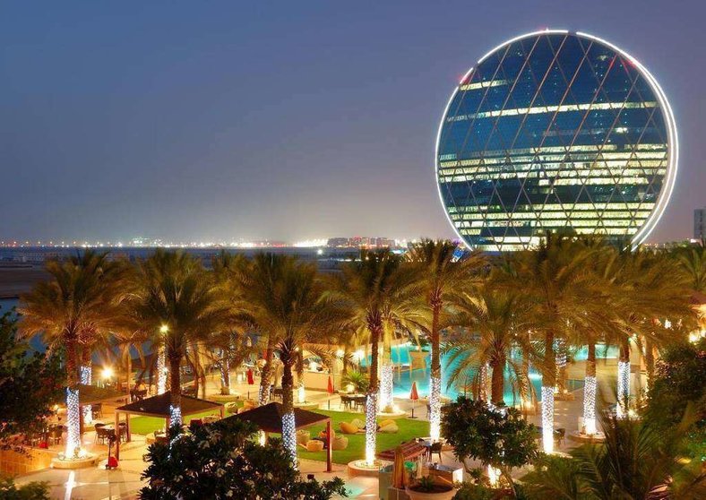 El edificio HQ de Aldar en Abu Dhabi.