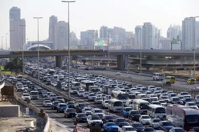 Atasco en la Seikh Zayed Road.