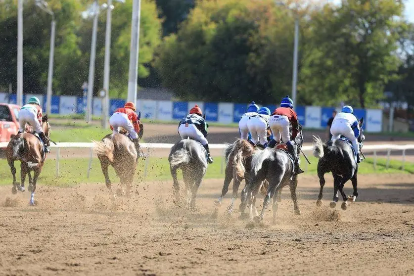 Un momento de la carrera en Moscú.