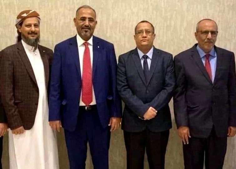 Integrantes de la delegación de los separatistes yemeníes. (Fuente externa)