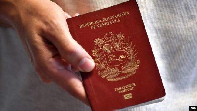 Pasaporte de Venezuela.
