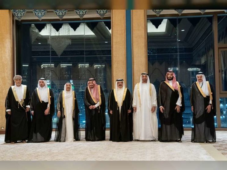 Los líderes del CCG, este jueves en Arabia. (WAM)
