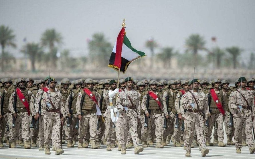 Un grupo de soldados de Emiratos Árabes en Yemen.