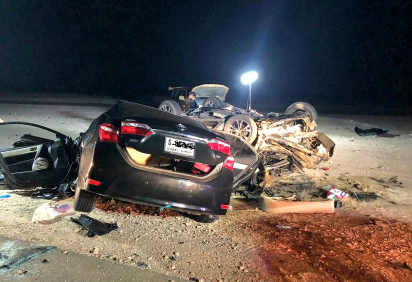 Estado en el que quedaron los vehículos implicados en el accidente.