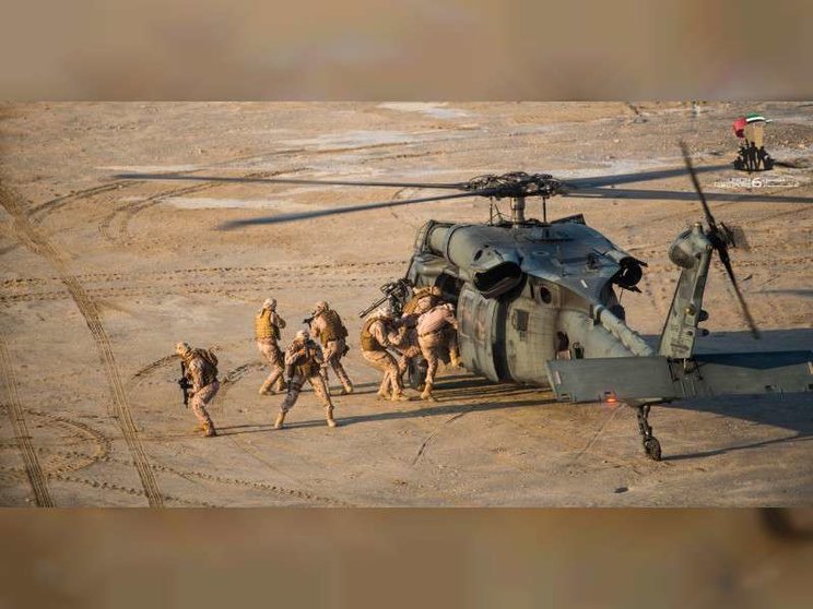 Un helicóptero de las Fuerzas Armadas de Emiratos Árabes. (WAM)