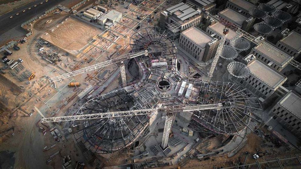 Pabellón de Movilidad de la Expo 2020 de Dubai en construcción.