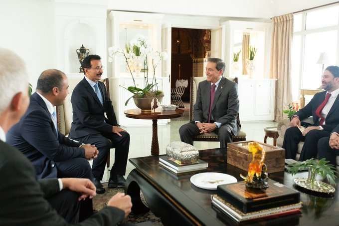 Encuentro entre el CEO de Dubai Ports World Sultan Ahmed bin Sulayem y el presidente Laurentino Cortizo