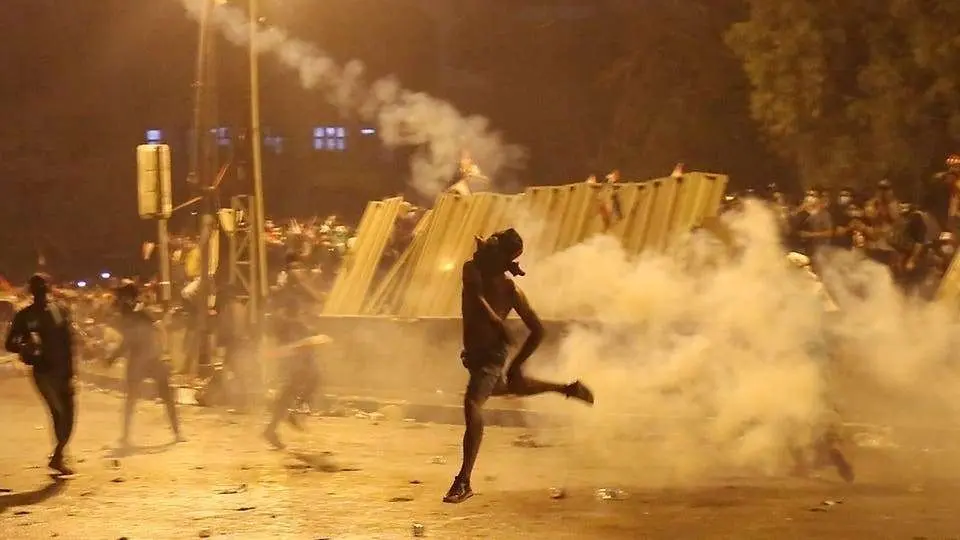 Una imagen de las protestas en Irak.