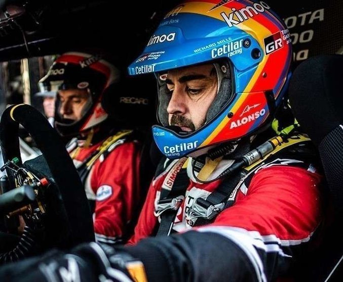 Alonso durante la prueba en Arabia Saudita. (Instagram)