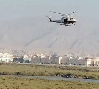 Un helicóptero en Emiratos Árabes. (EL CORREO)