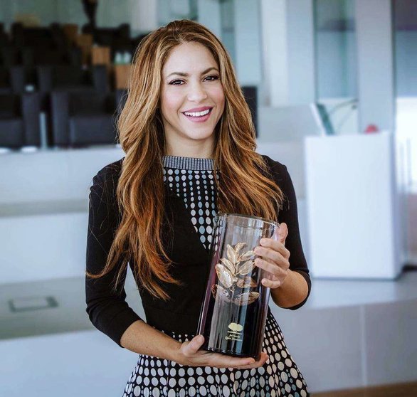 Shakira durante su participación en WISE 2019.
