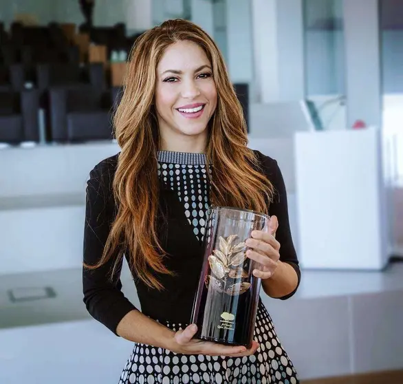 Shakira durante su participación en WISE 2019.