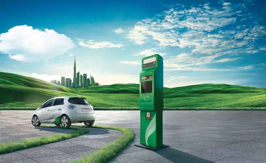 Vehículos eléctricos tendrán recargas gratuitas. (Cuenta de twitter @DEWAOfficial)