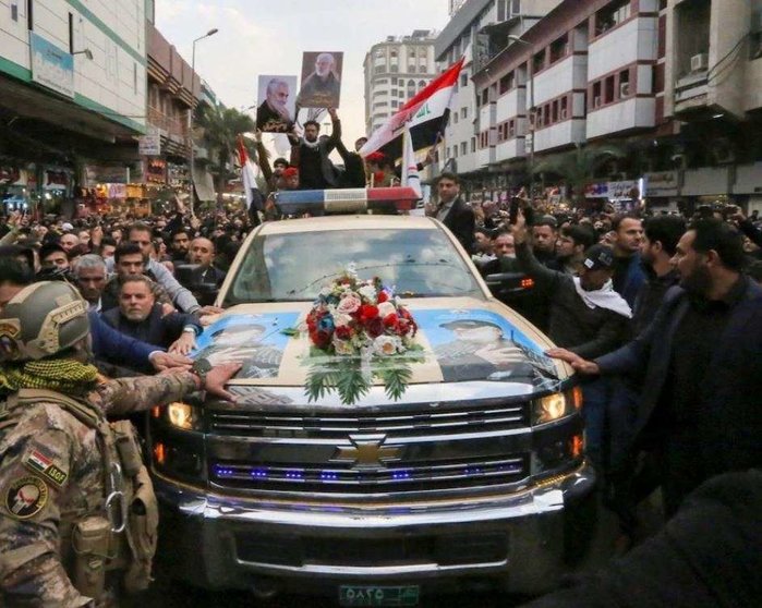 Entierro general Soleimani en Teherán (Twitter @__Ilich__)