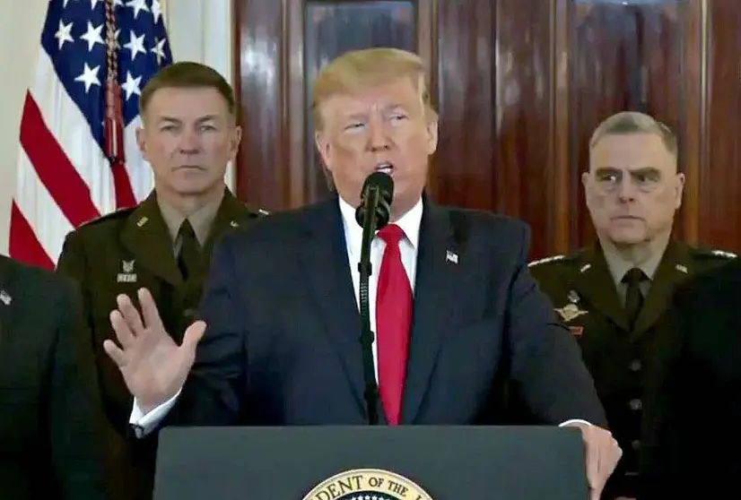 Donald Trump, durante la rueda de prensa que ha protagonizado en la Casa Blanca. (Casa Blanca)