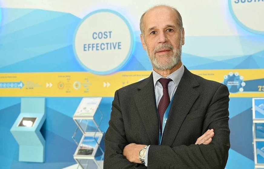 José Domínguez Abascal, secretario de Estado de Energía de España, en la sede de la X Asamblea de IRENA, desarrollada en Abu Dhabi. (EL CORREO)