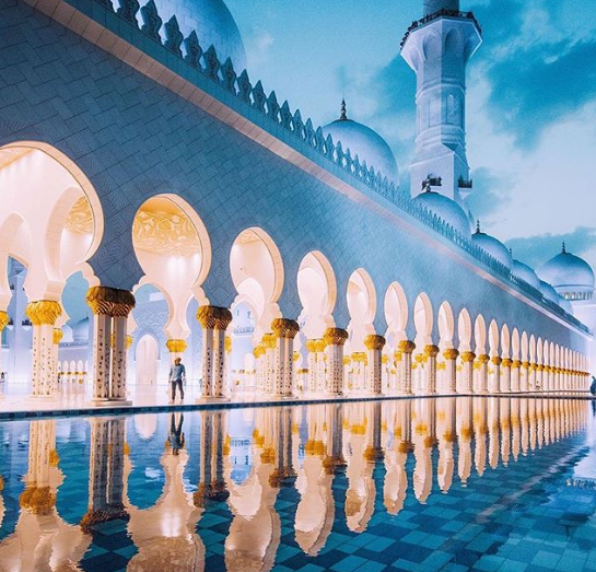 La Gran Mezquita Jeque Zayed en Abu Dhabi.