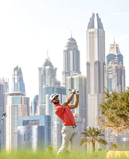 El golfista español Arnaus en Dubai. (Twitter)